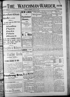 Watchman Warder (1899), 9 Aug 1900