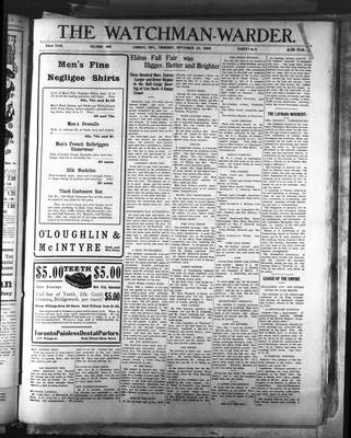 Watchman Warder (1899), 23 Sep 1908