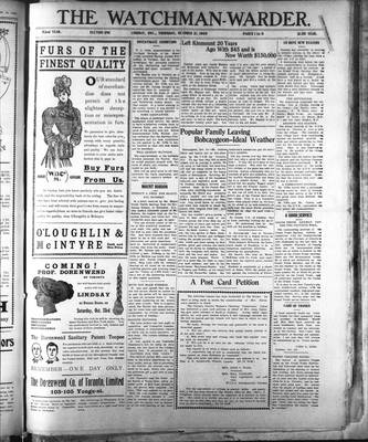 Watchman Warder (1899), 21 Oct 1908