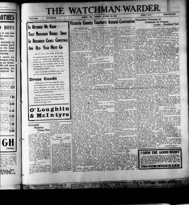 Watchman Warder (1899), 20 Oct 1910