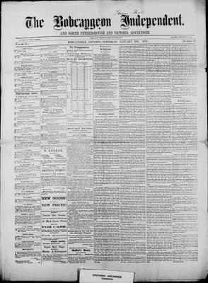 Bobcaygeon Independent (1870), 20 Jan 1872