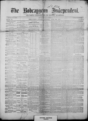 Bobcaygeon Independent (1870), 29 Apr 1871