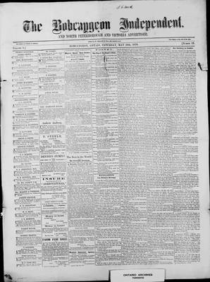 Bobcaygeon Independent (1870), 28 May 1870