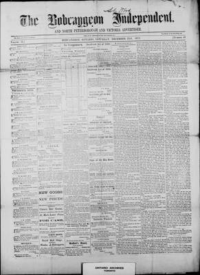 Bobcaygeon Independent (1870), 23 Dec 1871