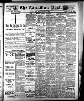 Canadian Post (Lindsay, ONT), 23 Jan 1891