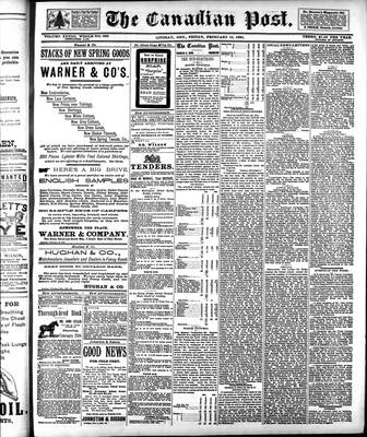 Canadian Post (Lindsay, ONT), 12 Feb 1892