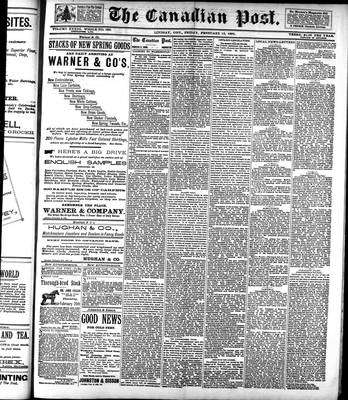 Canadian Post (Lindsay, ONT), 19 Feb 1892