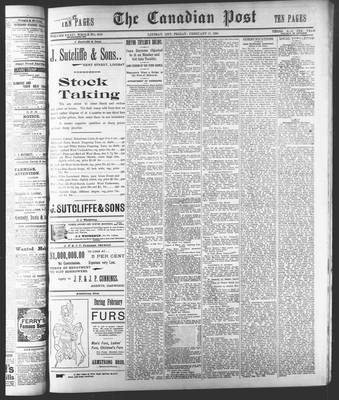 Canadian Post (Lindsay, ONT), 11 Feb 1898