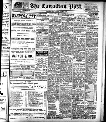 Canadian Post (Lindsay, ONT), 17 Jun 1892