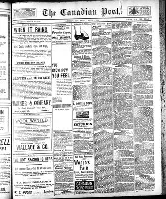 Canadian Post (Lindsay, ONT), 2 Jun 1893