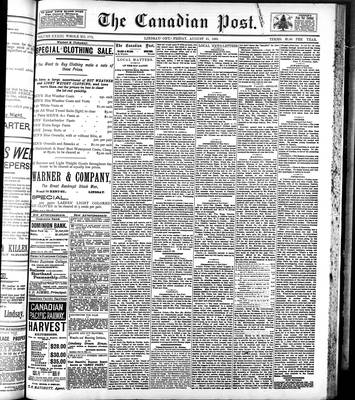 Canadian Post (Lindsay, ONT), 25 Aug 1893