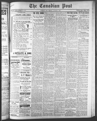 Canadian Post (Lindsay, ONT), 26 Aug 1898