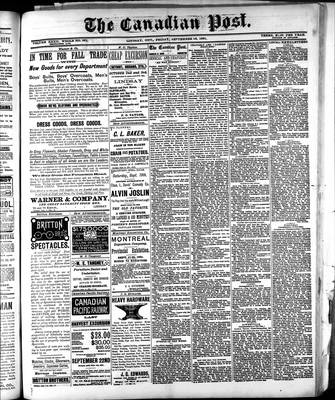 Canadian Post (Lindsay, ONT), 18 Sep 1891