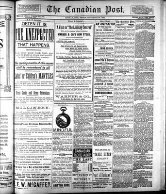 Canadian Post (Lindsay, ONT), 23 Sep 1892