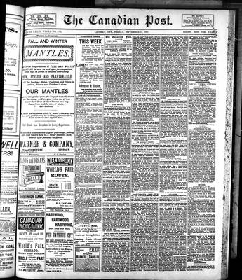 Canadian Post (Lindsay, ONT), 15 Sep 1893