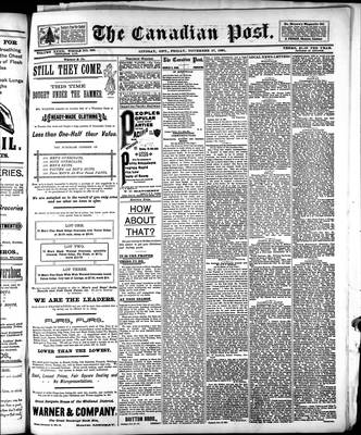 Canadian Post (Lindsay, ONT), 27 Nov 1891