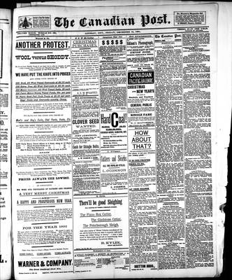 Canadian Post (Lindsay, ONT), 25 Dec 1891