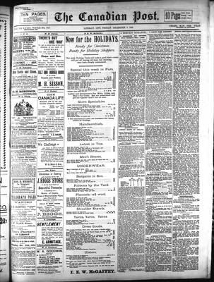 Canadian Post (Lindsay, ONT), 4 Dec 1896