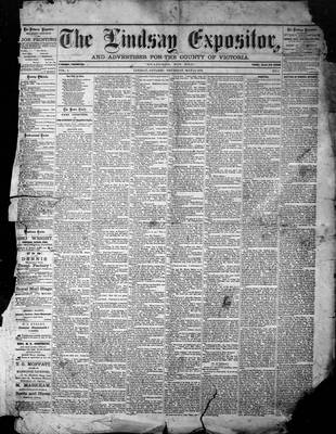 Lindsay Expositor (1869), 12 May 1870