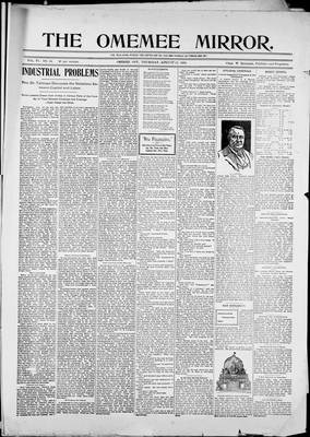 Omemee Mirror (1894), 17 Aug 1899