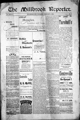 Millbrook Reporter (1856), 1 Feb 1894