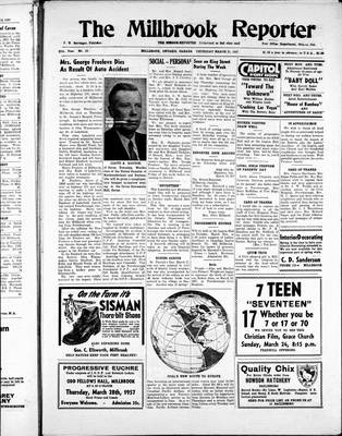 Millbrook Reporter (1856), 21 Mar 1957