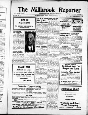 Millbrook Reporter (1856), 24 Apr 1958