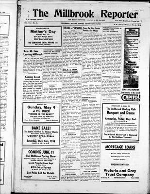 Millbrook Reporter (1856), 1 May 1958