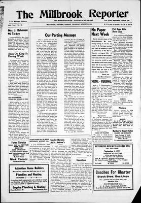 Millbrook Reporter (1856), 13 Aug 1959