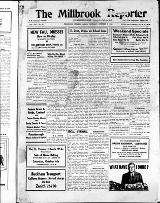 Millbrook Reporter (1856), 2 Oct 1958