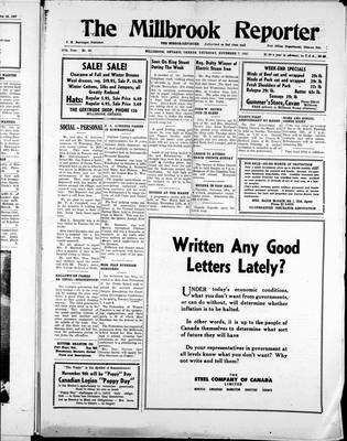 Millbrook Reporter (1856), 7 Nov 1957