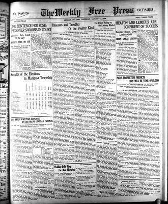 Lindsay Weekly Free Press (1908), 7 Jan 1909