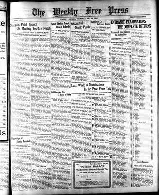 Lindsay Weekly Free Press (1908), 16 Jul 1908