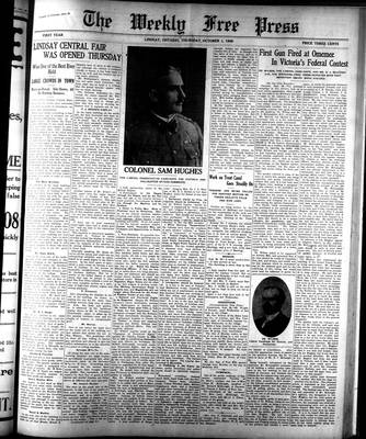 Lindsay Weekly Free Press (1908), 1 Oct 1908