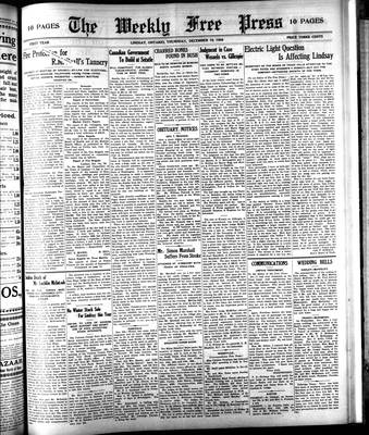 Lindsay Weekly Free Press (1908), 10 Dec 1908