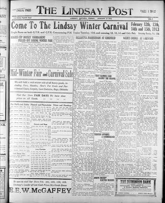 Lindsay Post (1907), 31 Jan 1913