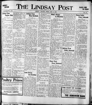 Lindsay Post (1907), 6 May 1910