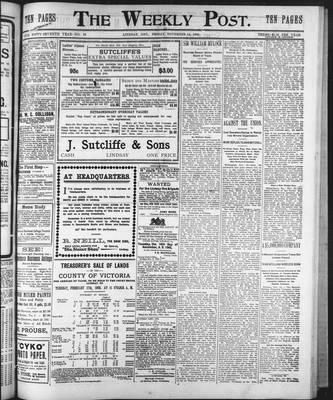 Lindsay Weekly Post (1898), 14 Nov 1902