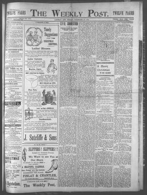 Lindsay Weekly Post (1898), 22 Dec 1899