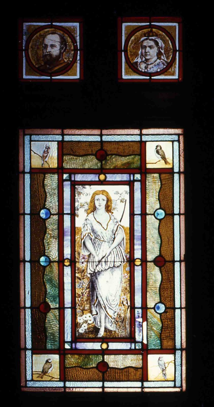 Plate 56, Stained glass door, Sylvester house, Lindsay