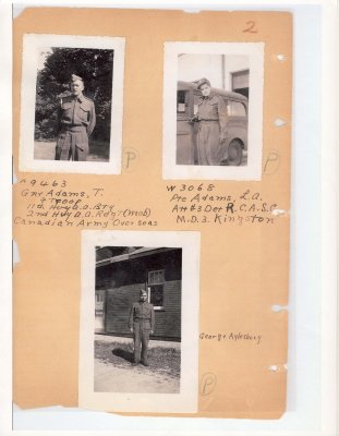 Page 3: Gunner and Private Adams and George Aylesbury