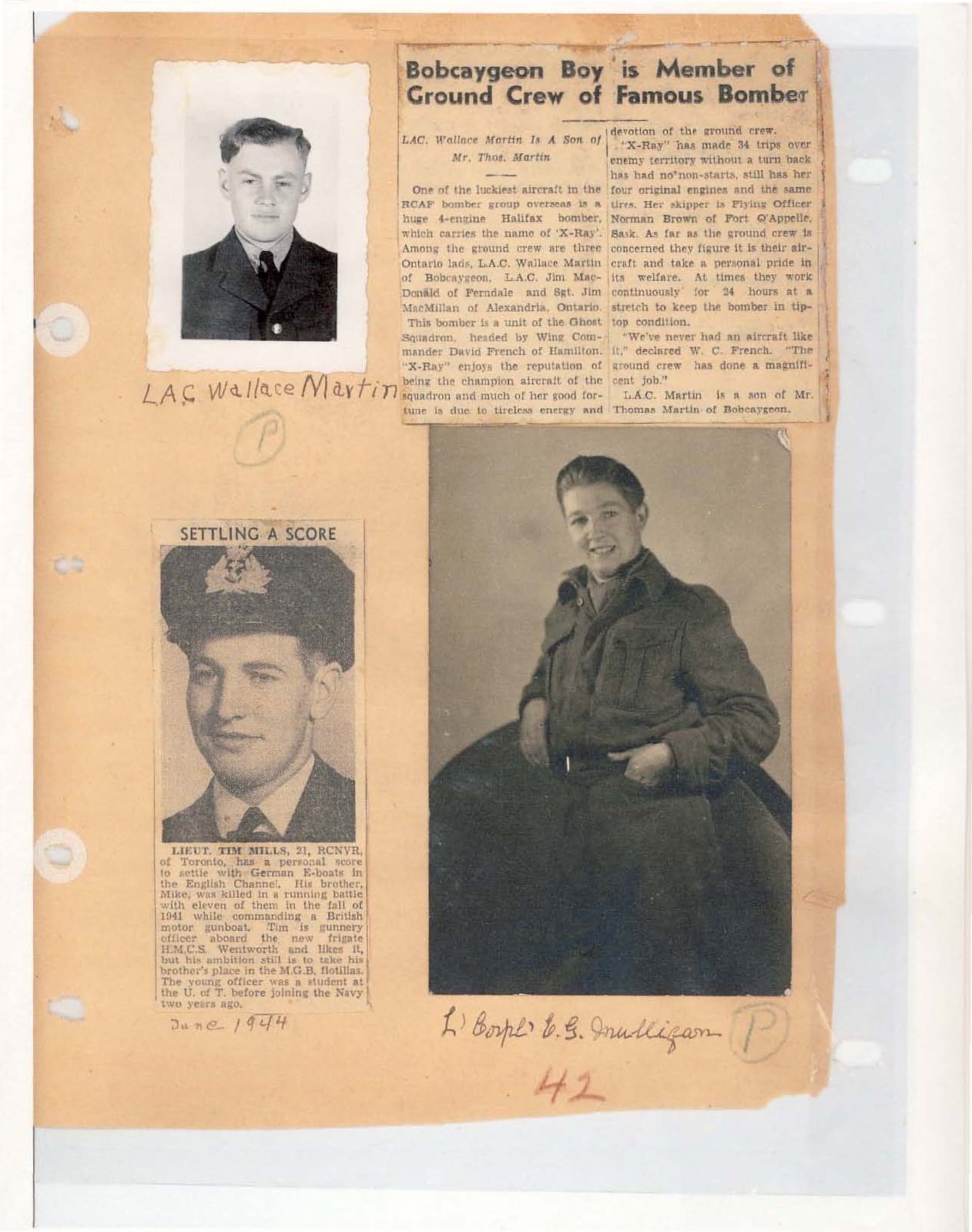 Page 45: Bobcaygeon Boy is Member of Ground Crew of Famous Bomber