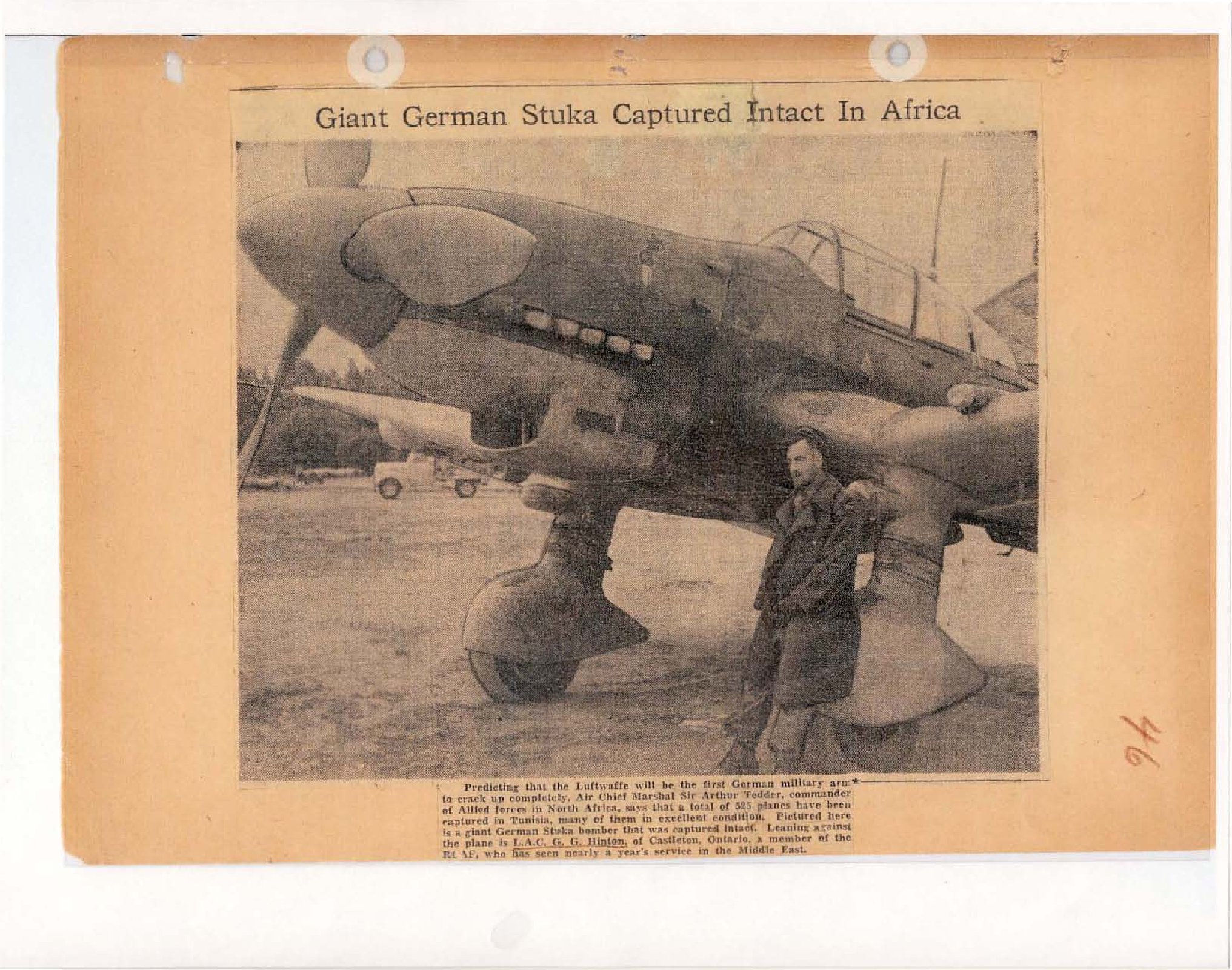 Page 56: Giant German Stuka Captured Intact in Africa