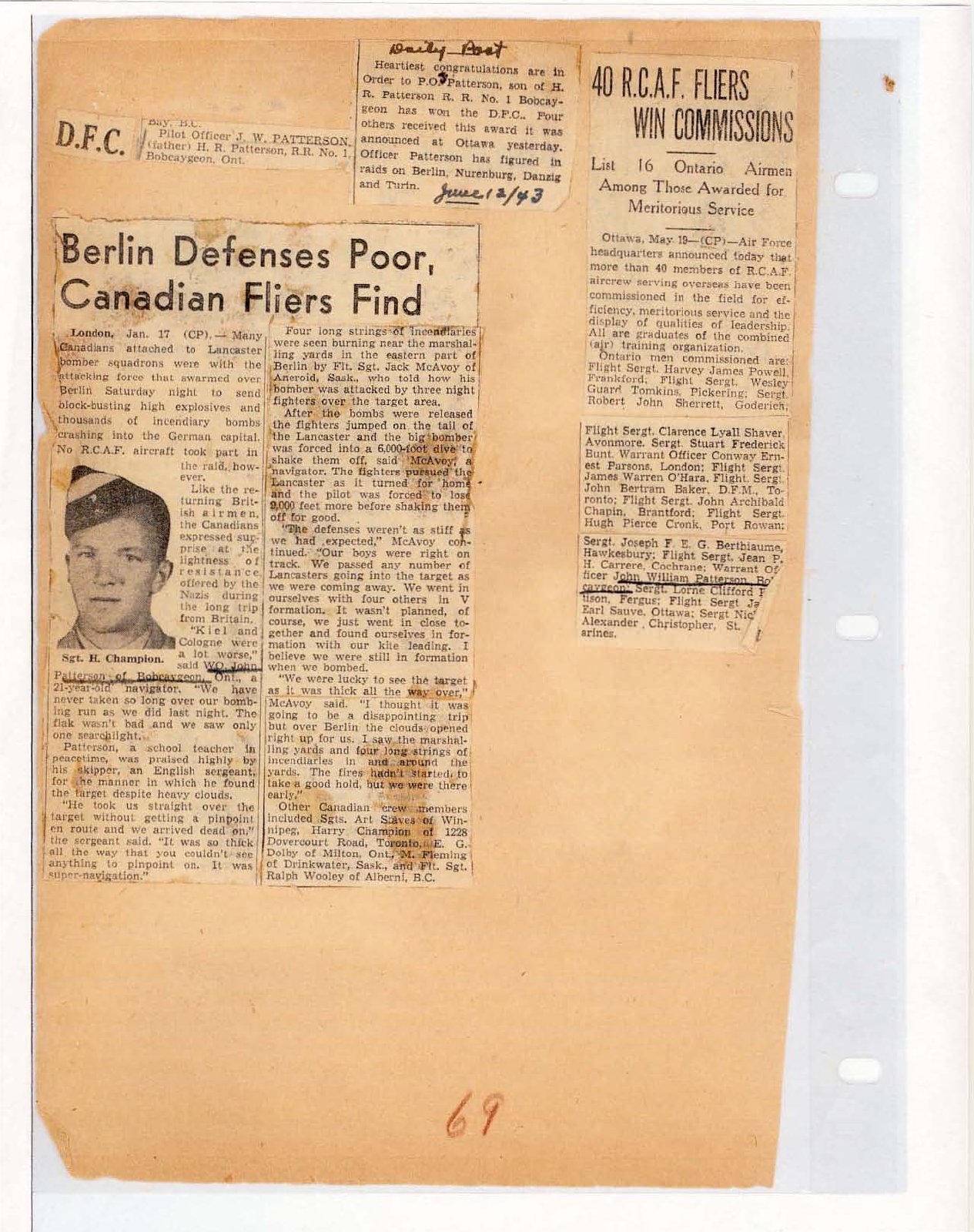 Page 67: Berlin Defenses Poor, Canadian Fliers Find