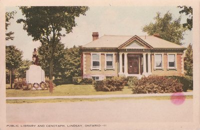 Public Library and Cenotaph, Lindsay, Ontario