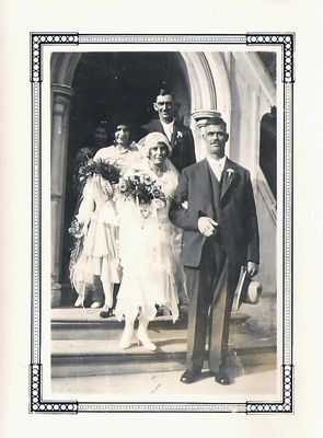 Hazel Agnes Hamilton and Robert W. Watts, wedding photograph