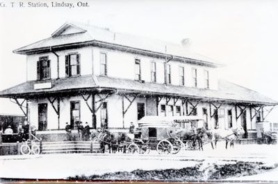 Grand Trunk Railway (G.T.R.) Station, Lindsay, Ont.