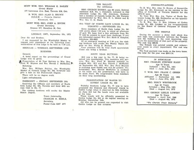 &quot;On the Main Street&quot; - newsletter of Free Masons, 5 September 1972