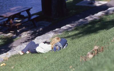 Unknown person in park