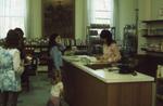 Interior of Carnegie library, film department, 1975